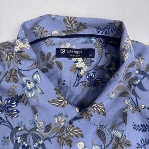 Cremieux The Print Shop Collection light blue floral button up shirt Men Large